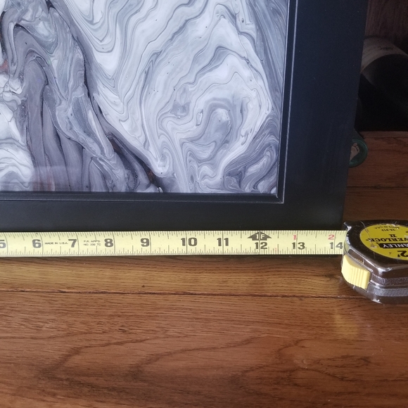 Handcrafted Acrylic Pour 'Zebraesque' - Picture 8 of 11